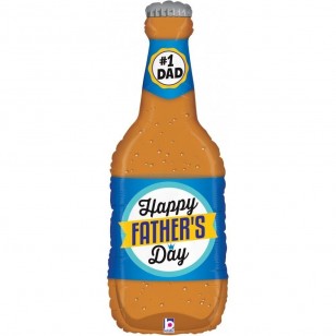 Happy Father's Day Beer Bottle Supershape Balloon Happy Father's Day Beer Bottle Supershape Balloon